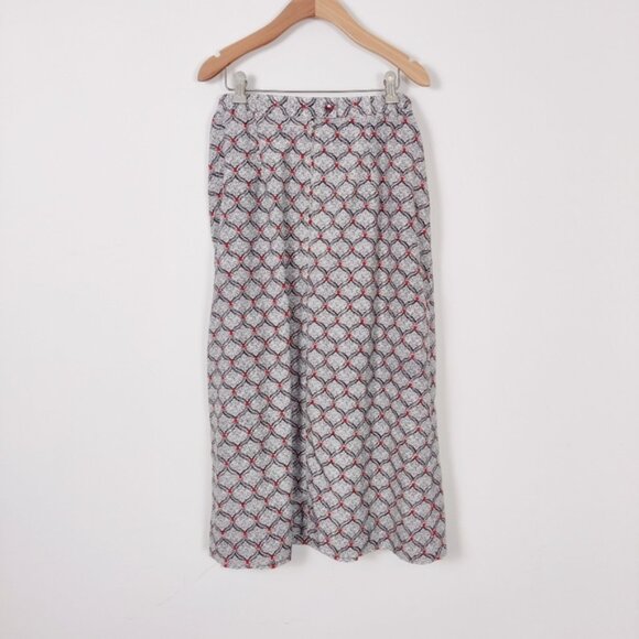 Vintage Pantman Women's Skirt and Jacket Set Size 14 Silver Red Academia Office - Picture 4 of 16